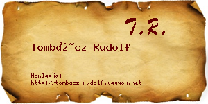 Tombácz Rudolf névjegykártya