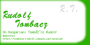 rudolf tombacz business card